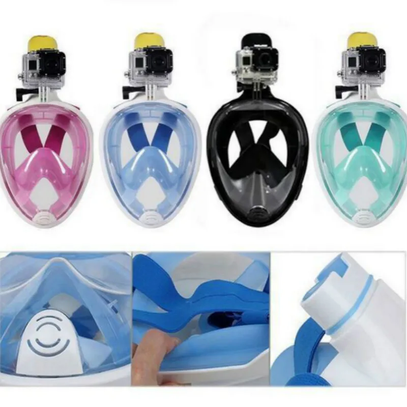 Children Face Full Diving Mask Swimming Training Set Scuba Diving Scuba Diving Mask For Camera