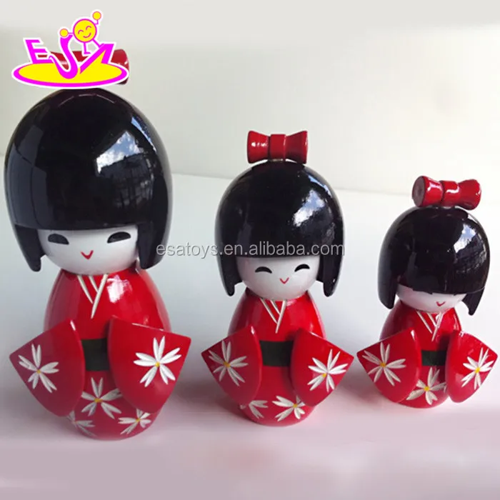 Wholesale Colored wooden kimono doll,Best seller Japanese kimonos kokeshi doll set,Real doll japanese geisha dolls W06D070C