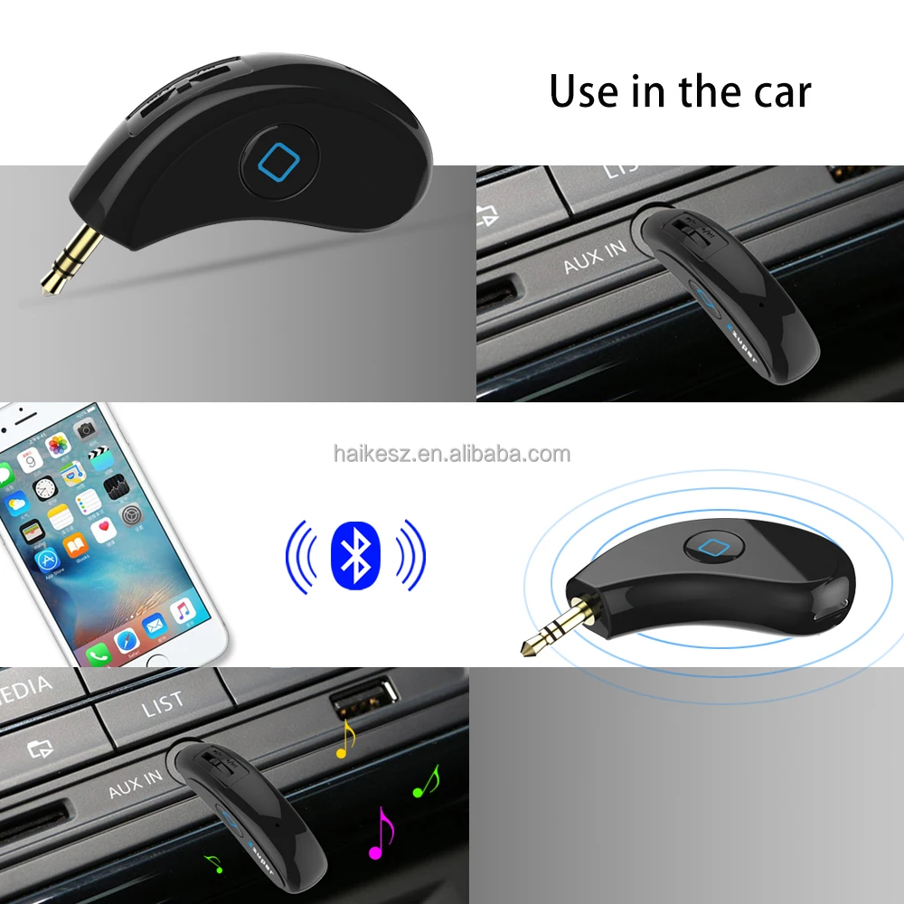 Car Bluetooth AUX 3.5mm Jack Bluetooth Receiver Handsfree Call Bluetooth Adapter Car Transmitter