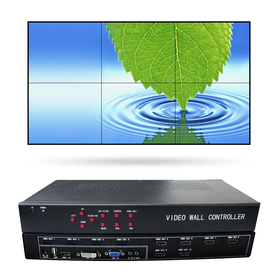 video wall controller 3*2 3*3 advertising screen LCD video wall player