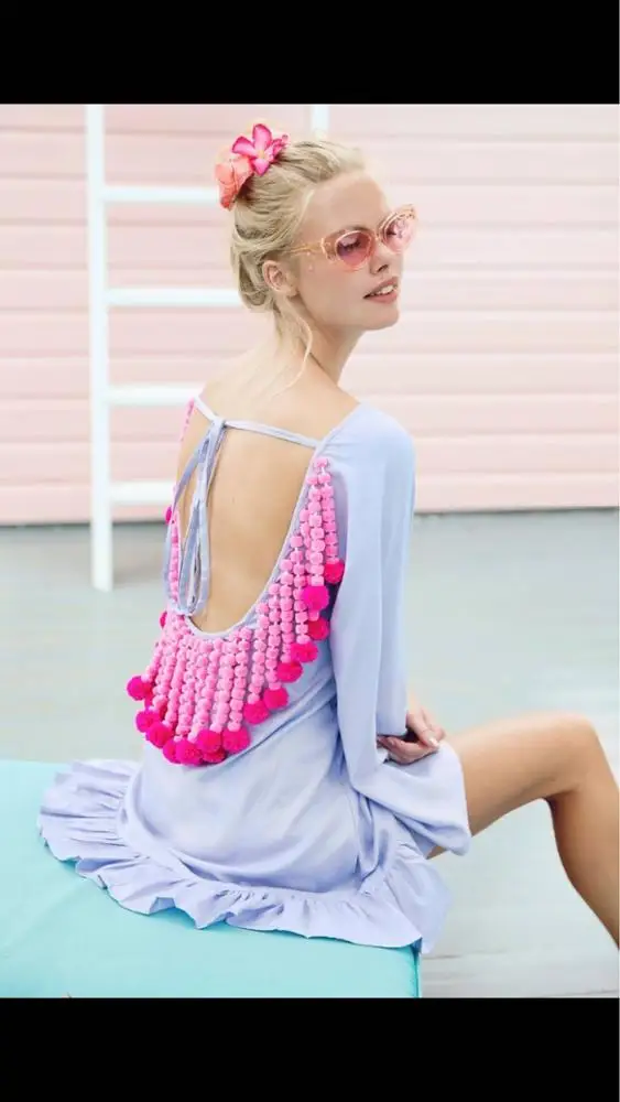 Short Sleeves Beach Cover Ups Summer Swimwear/Cover Up Beach Dress