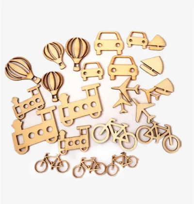 Laser cut custom wooden transport crafts for decorations