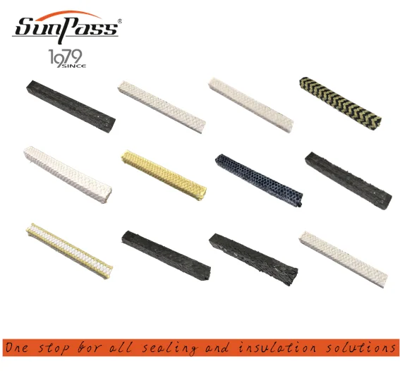 Grease Packing Valve Steam Seal PTFE and Kevlar Aramid Fiber Corner Braided Gland Packing Rope
