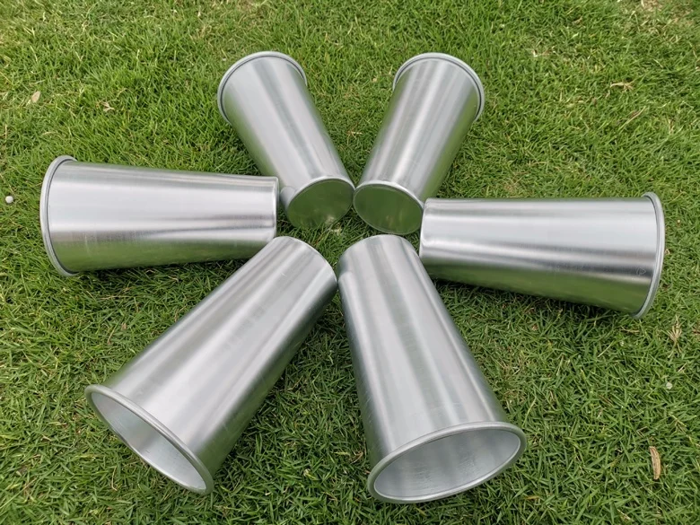 2019 480ml/16oz rolled edge multi-colored beer mug metal foil tumbler shot cold drink cup drinking cup anodized aluminum tumbler