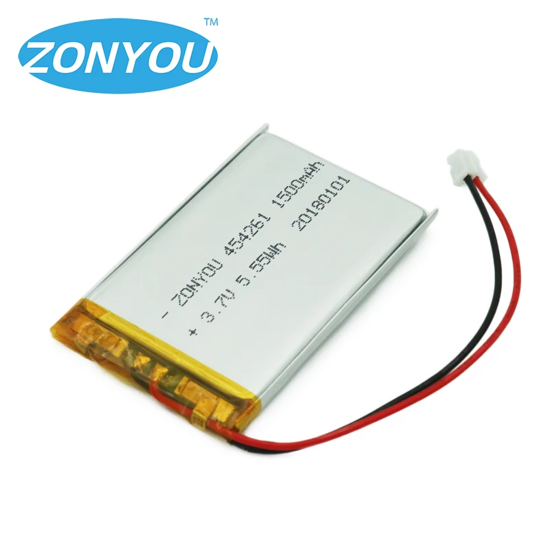 
ZONYOU 3.7V 1500mAh 454261 Lithium Polymer Li-Po Rechargeable Battery 