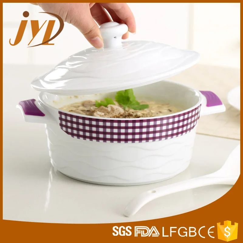 Chaozhou Factory Ceramic Food Warmer Casserole Serving Dish With