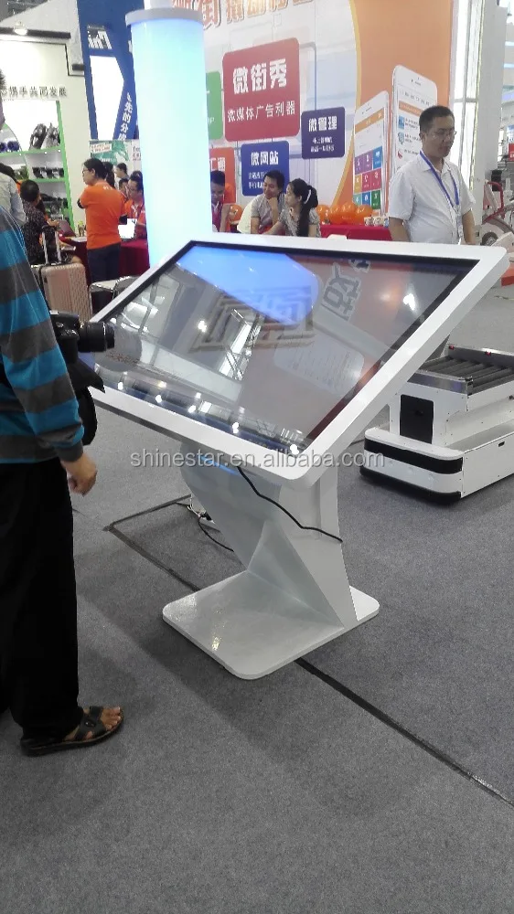 floor stand 24 inch LED interactive self-service terminal advertising display kiosk with mini PC