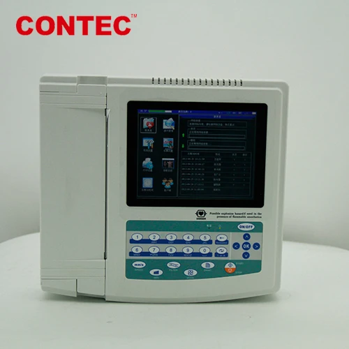 CONTEC ECG1200G CE  electrocardiogram 12 channel ecg electrocardiogram ecg machine with touch screen