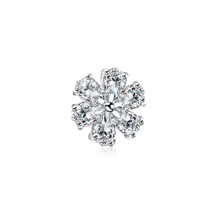 Wholesale 925 sterling silver jewelry cubic zirconia diamond stud earrings