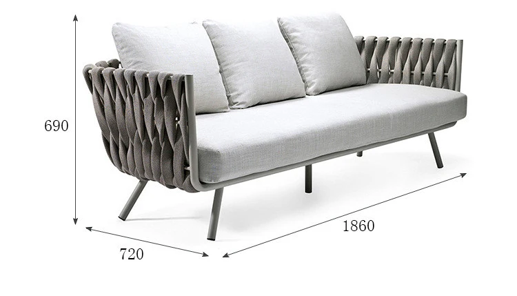 modern outdoor rattan rope outdoor furniture