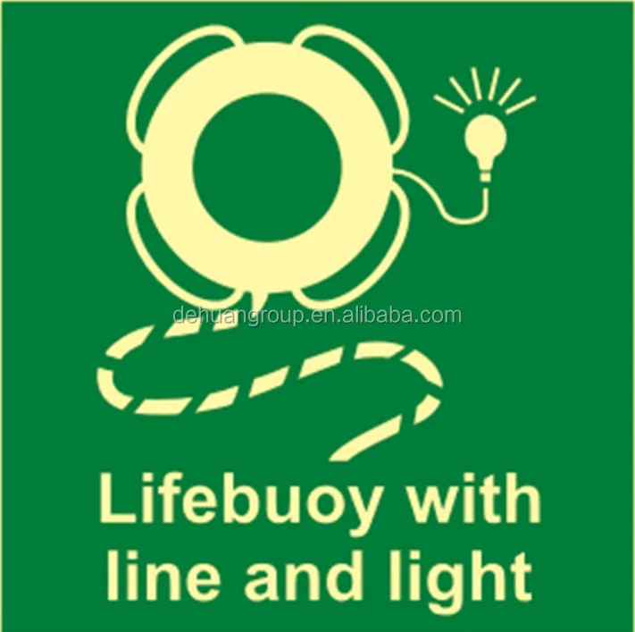 Customized Marine Photo-Luminescent Safety Signs IMO Symbol