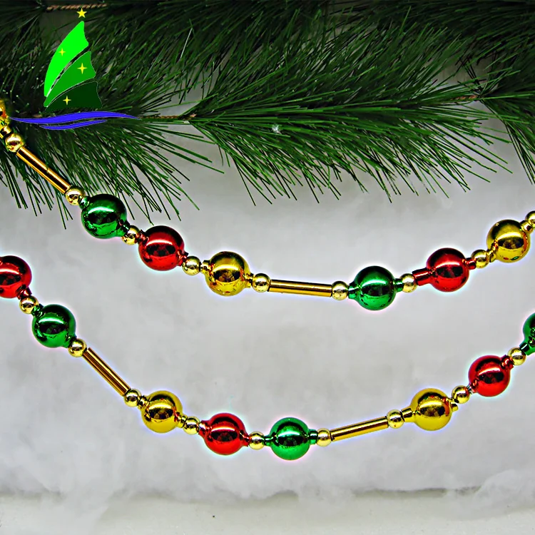 Colorful Clear Glass garland for Christmas trees/ Christmas ornament decoration