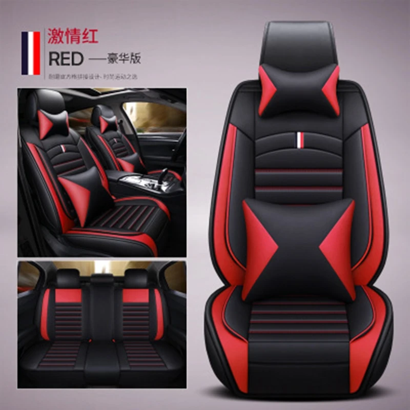 Dropshipping Good Price 5 Seats Vehicle easy to clean seat cushion PU genuine car seat cover leather with China Factory Supply
