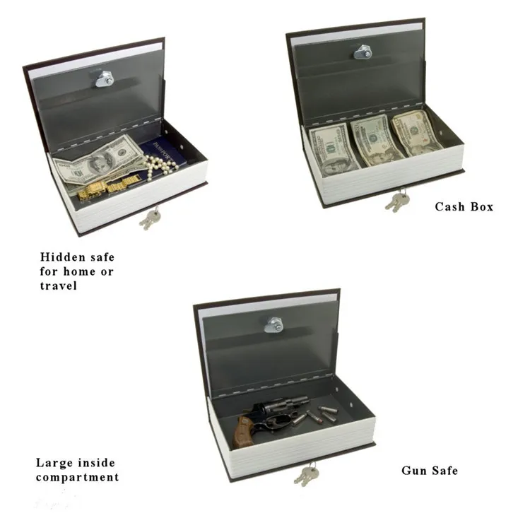 High Quality Dictionary Key Lock Hidden Secret Safe Book Shape Storage Box Diversion Book Safe