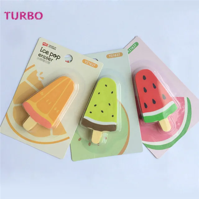 
Factory wholesale popular selling japanese kids fancy stationery get free samples Multi color 3d fruit shaped rubber erasers 