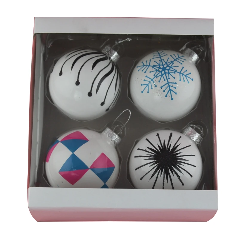 
Wholesale hanging baubles glass christmas ball sets for christmas decorations 