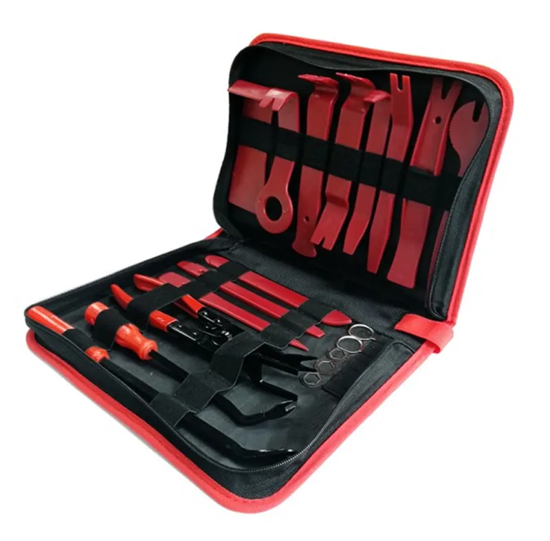 18pcs Nylon Trim Removal Tool Set for Car Panel Dash Audio Radio Removal Installer and Repair Pry Tool Kits with Storage Bag