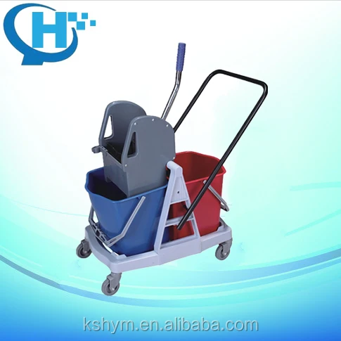 AF08076 small size wringer trolley 2-bucket wringer trolley