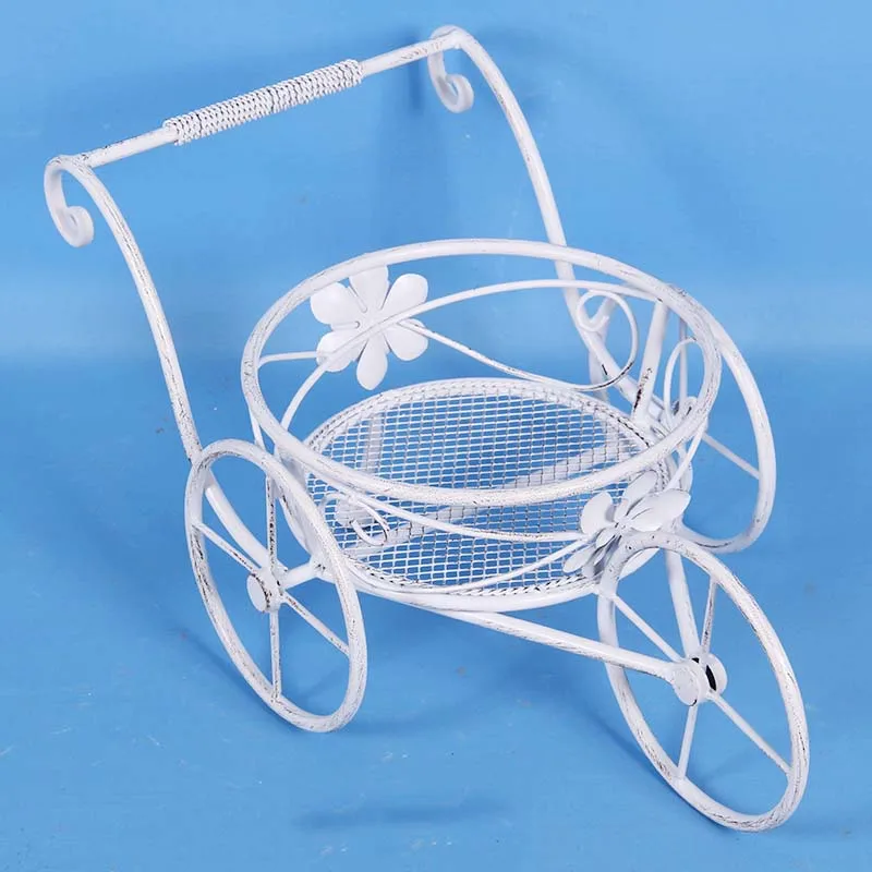 Wrought Iron Vintage cart Flower Pots Bicycle Plant Stand