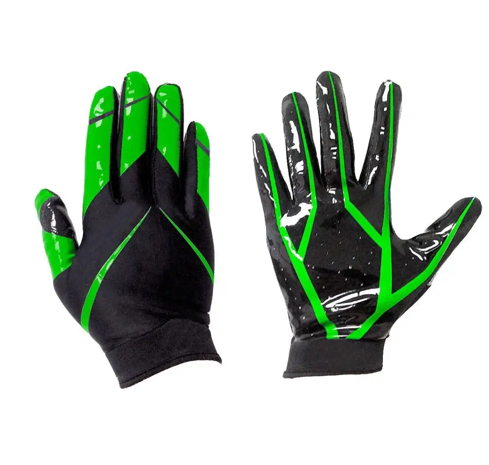 2019 Whole sale custom rugby gloves silicone New american football gloves receiver