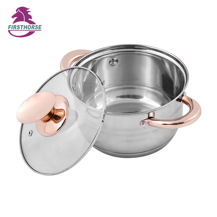 FIRST HORSE induction kitchenware sets casserole pan stainless steel single pot LB-1104-20