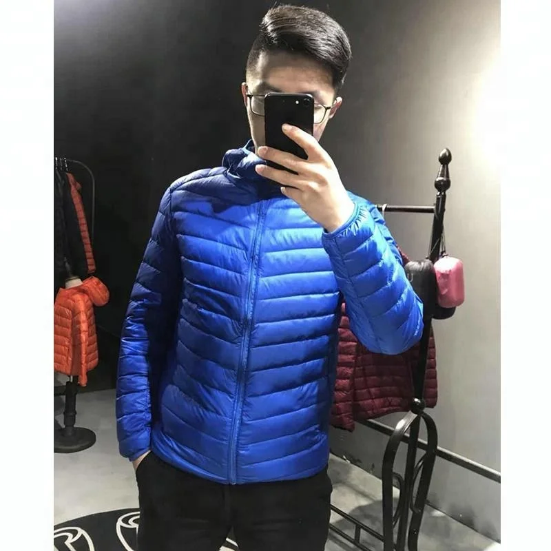 
Mens Hooded Windbreaker Down Jackets 100% Polyester 