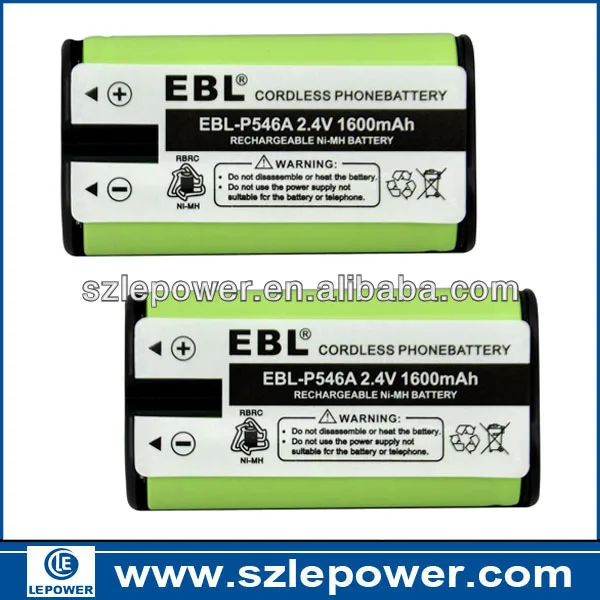 горячей! 2.4v aa*2 ni-mh 1600 мач замена беспроводного телефона аккумулятор для panasonic hhr-p546a