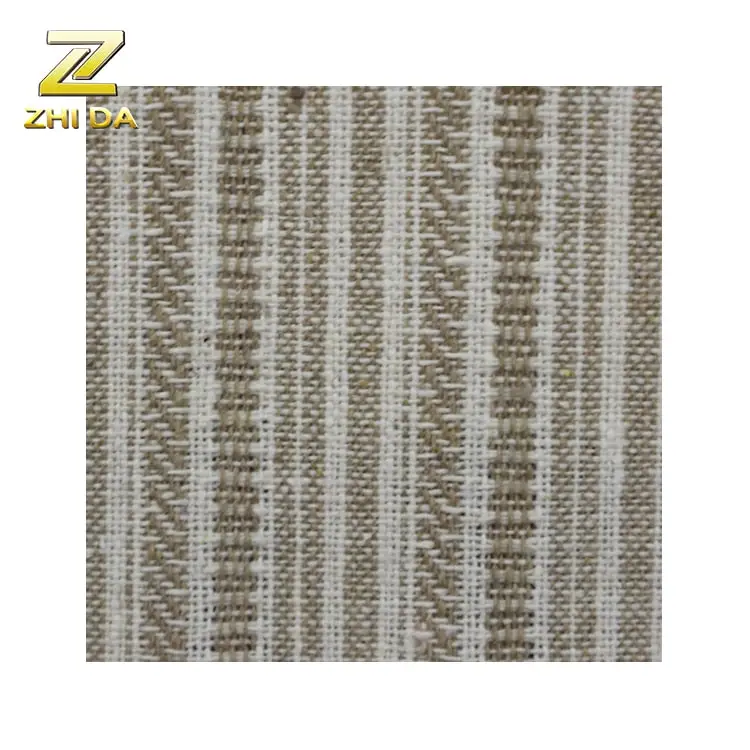 New arrival yarn dyed linen chambray linen viscose blend stripes  fabric for cushion covers