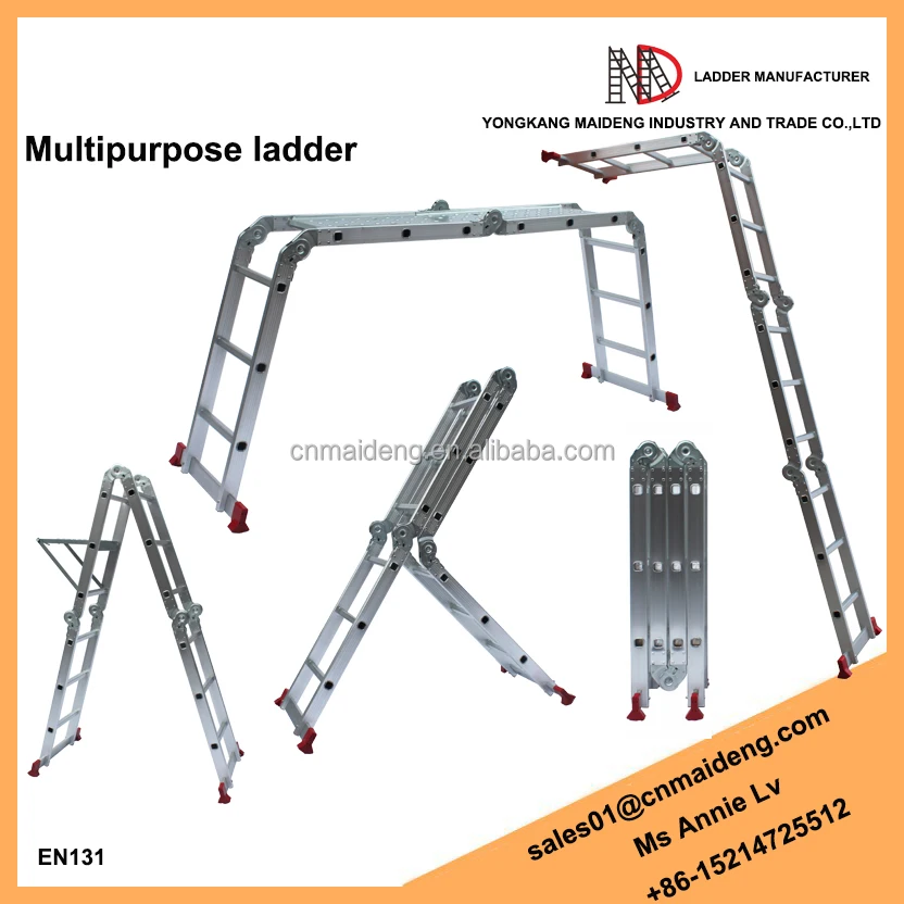 6*2 steps ladder scaffolding ladder aluminium with CE EN131 certificate