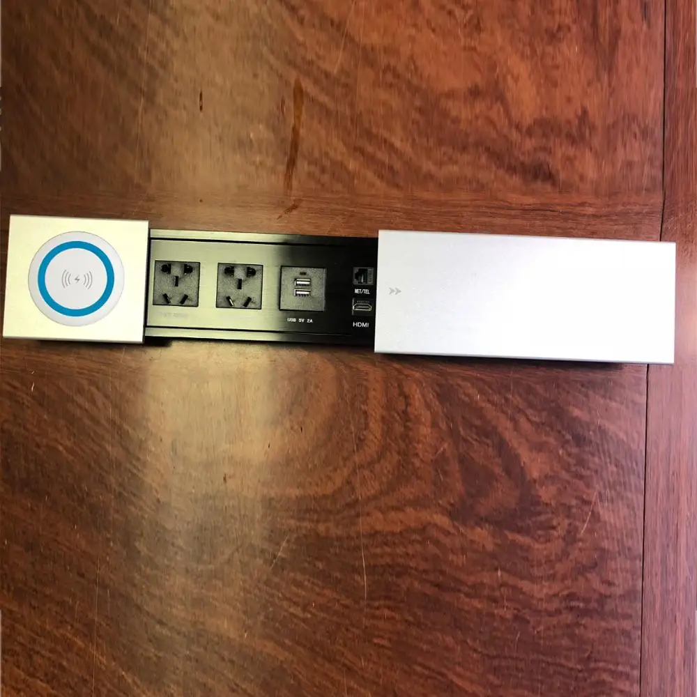 Conference Table Wireless Charger Desk Power Sliding Socket Office Furniture Desk Socket