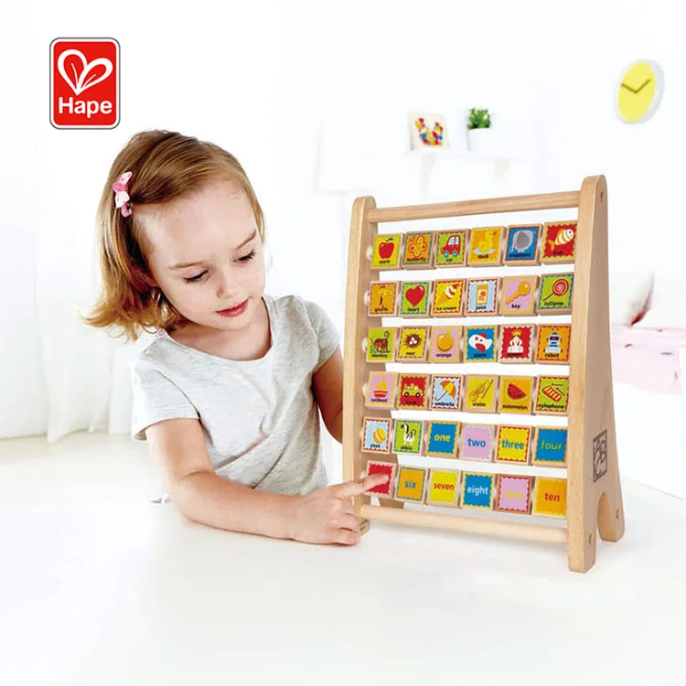 Cute design customized children Hape Hot new products high quality wooden toys kids learning Toys Math Abacus