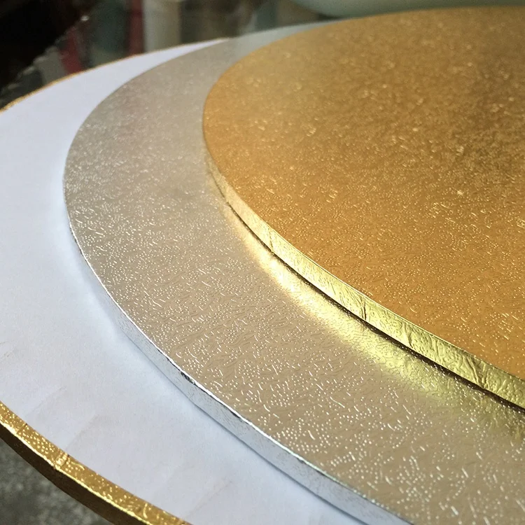 Customized Hot Selling Foil Silver Gold Mdf Cake Board