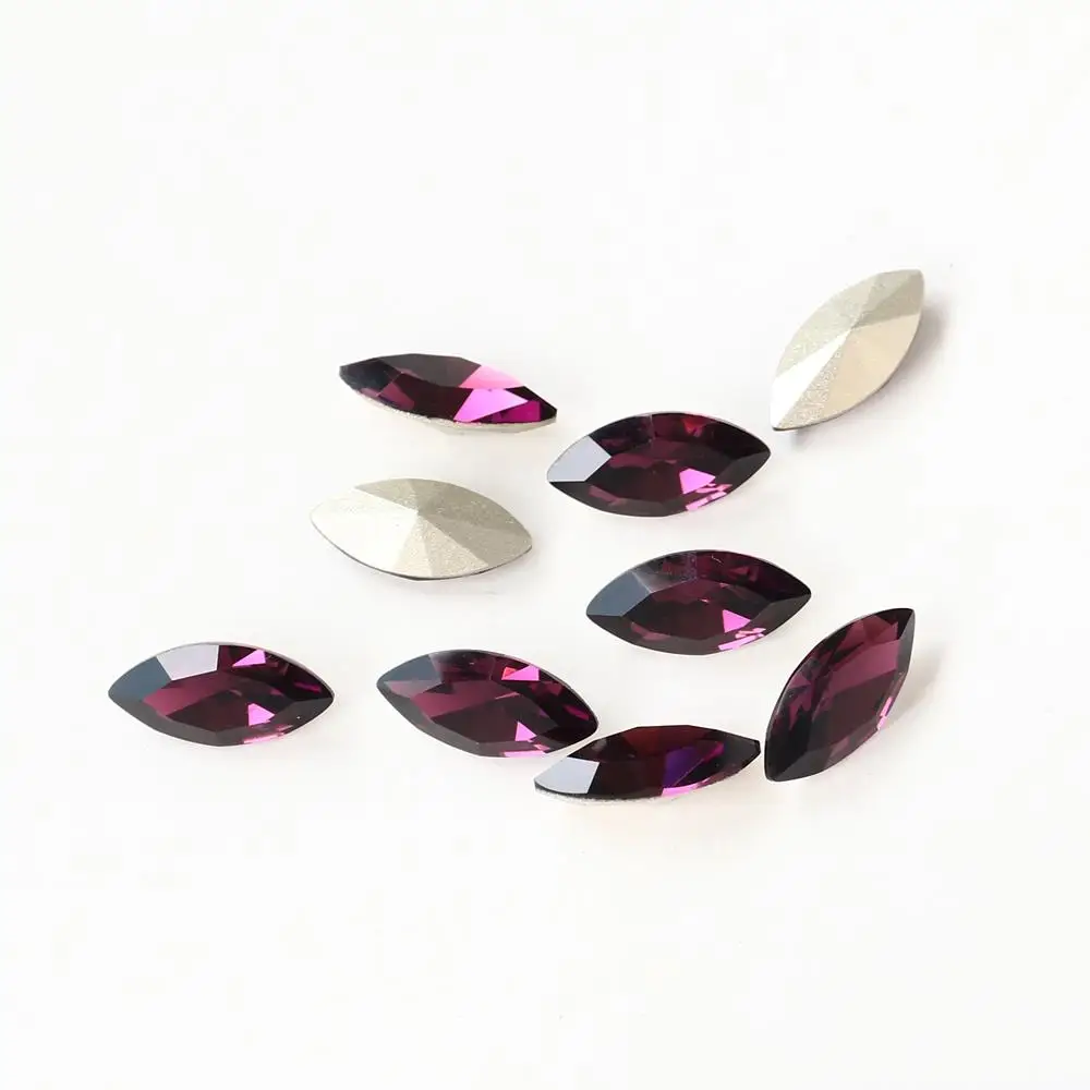 Best Quality K9 Crystal Horse Eye Point Back Fancy Stone For Jewelry Work