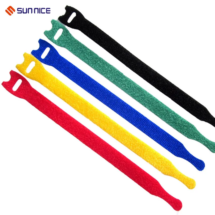Custom Made Reusable Nylon Cable Tie Hook and Loop Tie for sales