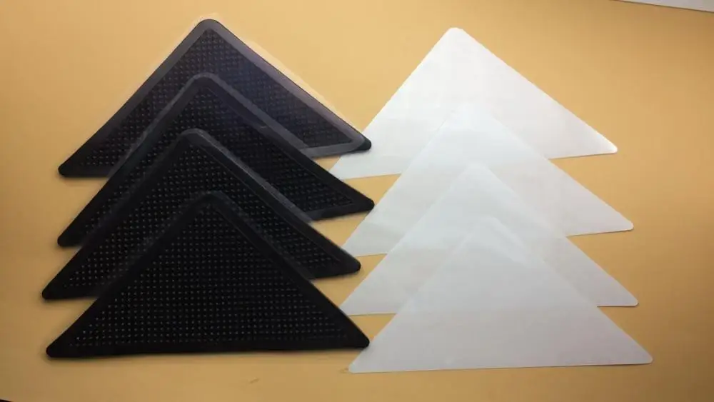 4 шт Ковер Коврик захваты Нескользящие противоскольжения многоразовые силиконовой рукояткой для срезания ногтей на пальцах ноги углов тормозные колодки