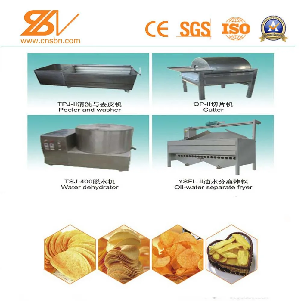 Hot selling small scale potato chips making machinery price