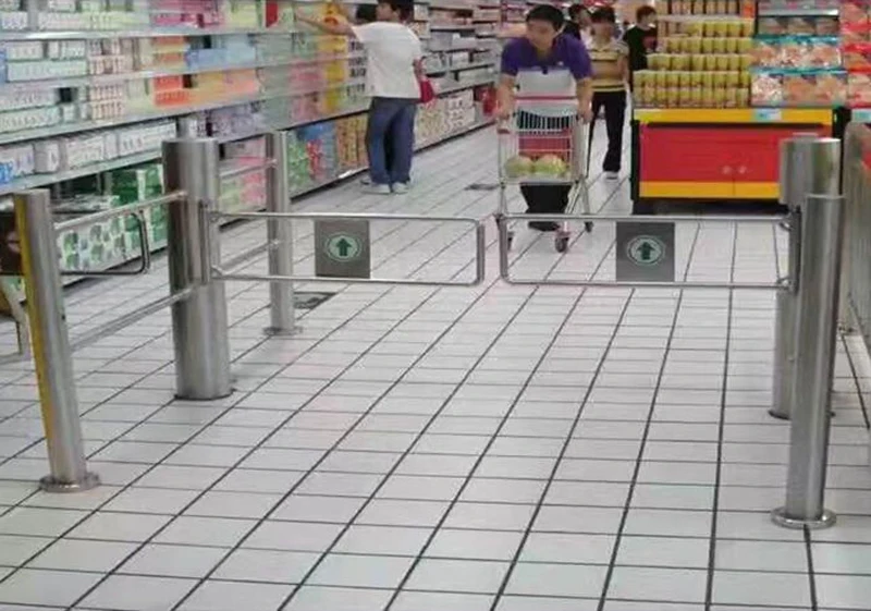 Retractable Flap Barrier Turnstile Barcode Reader with Turnstile gate