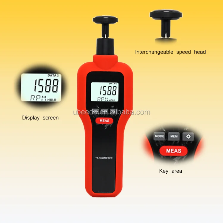 High accuracy laser type tachometer rpm meter for home