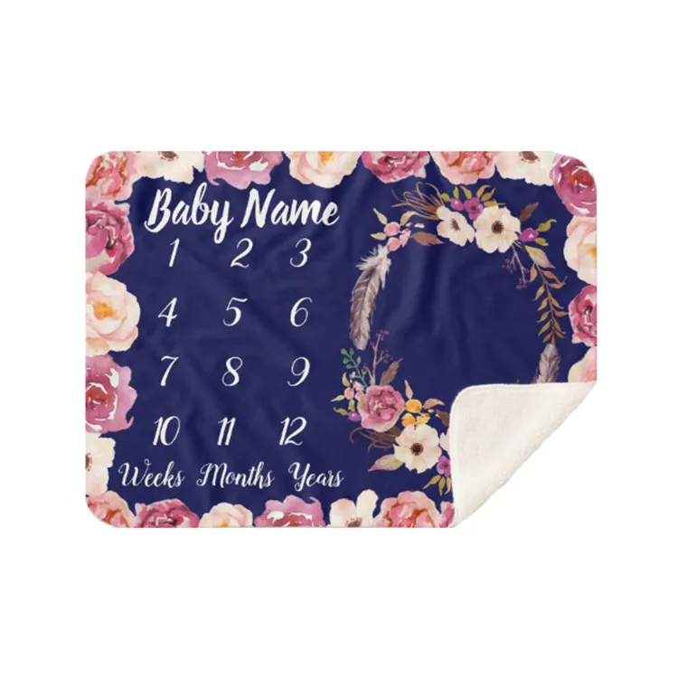 
Monthly Milestone Baby Blanket Photo Prop Set Newborn Photography 