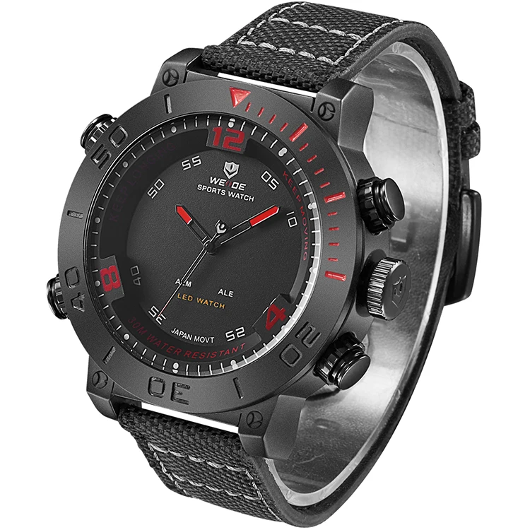 OEM Custom logo high quality nylon strap 3 atm water resistant private label luxury watch waterproof for men