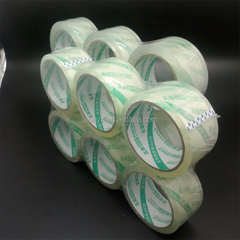 Transparent Yellow Bopp Packing Tape Carton Sealing Film Making Tape Durable