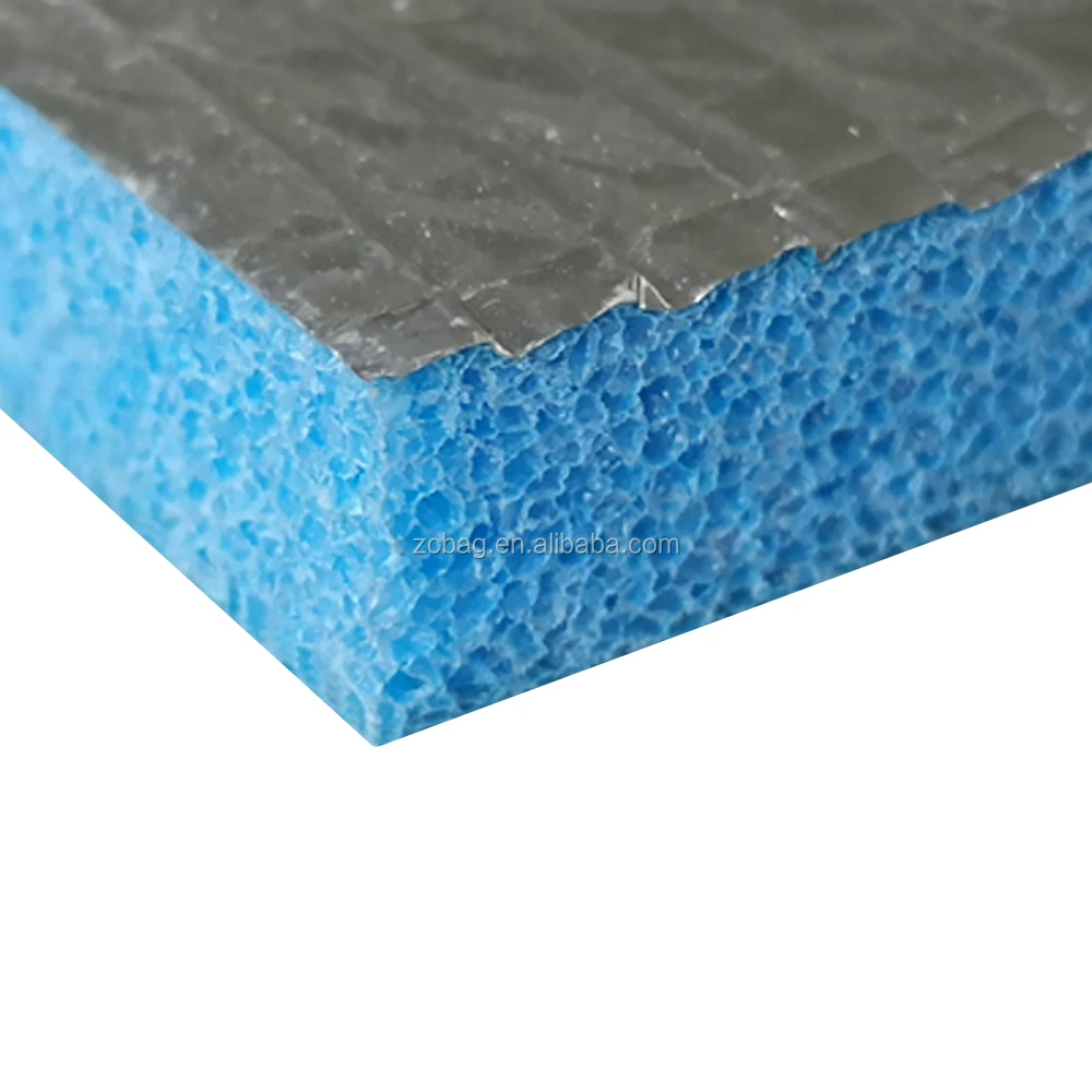 Backed Isolation Adhesive Self-Seal Aluminium Foil IXPE XPE 10mm Glue Foam Thermal Heat Insulation HVAC Duct Liner Material Roll