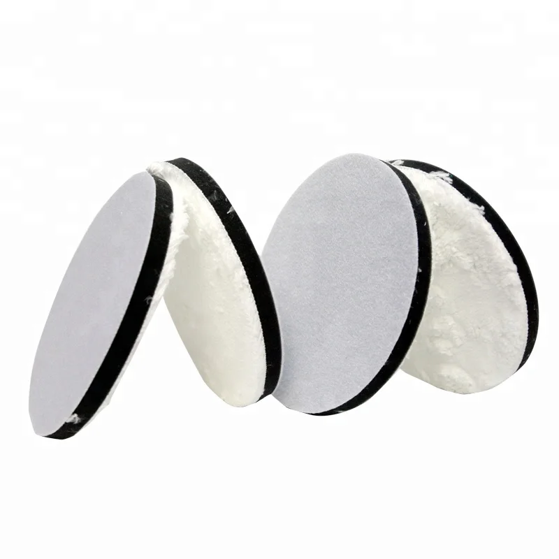 High Quality White Round Car Waxing Sponge Pad Thickness Universal Washable Detailing Microfiber Sponge Pad