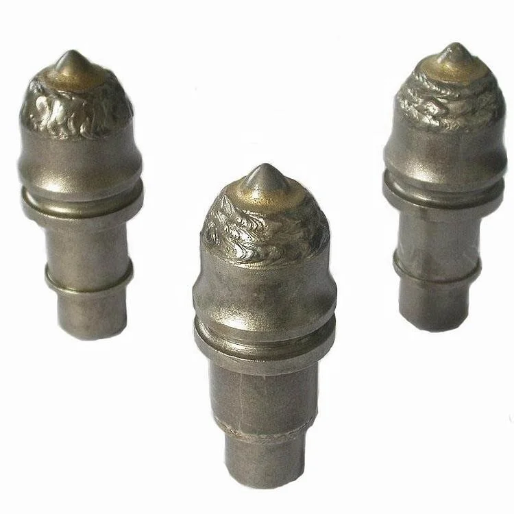 Tungsten Carbide Round Shank Coal Mining Drilling Bits / Picks / Bullet Teeth SM06 and Holder C87H