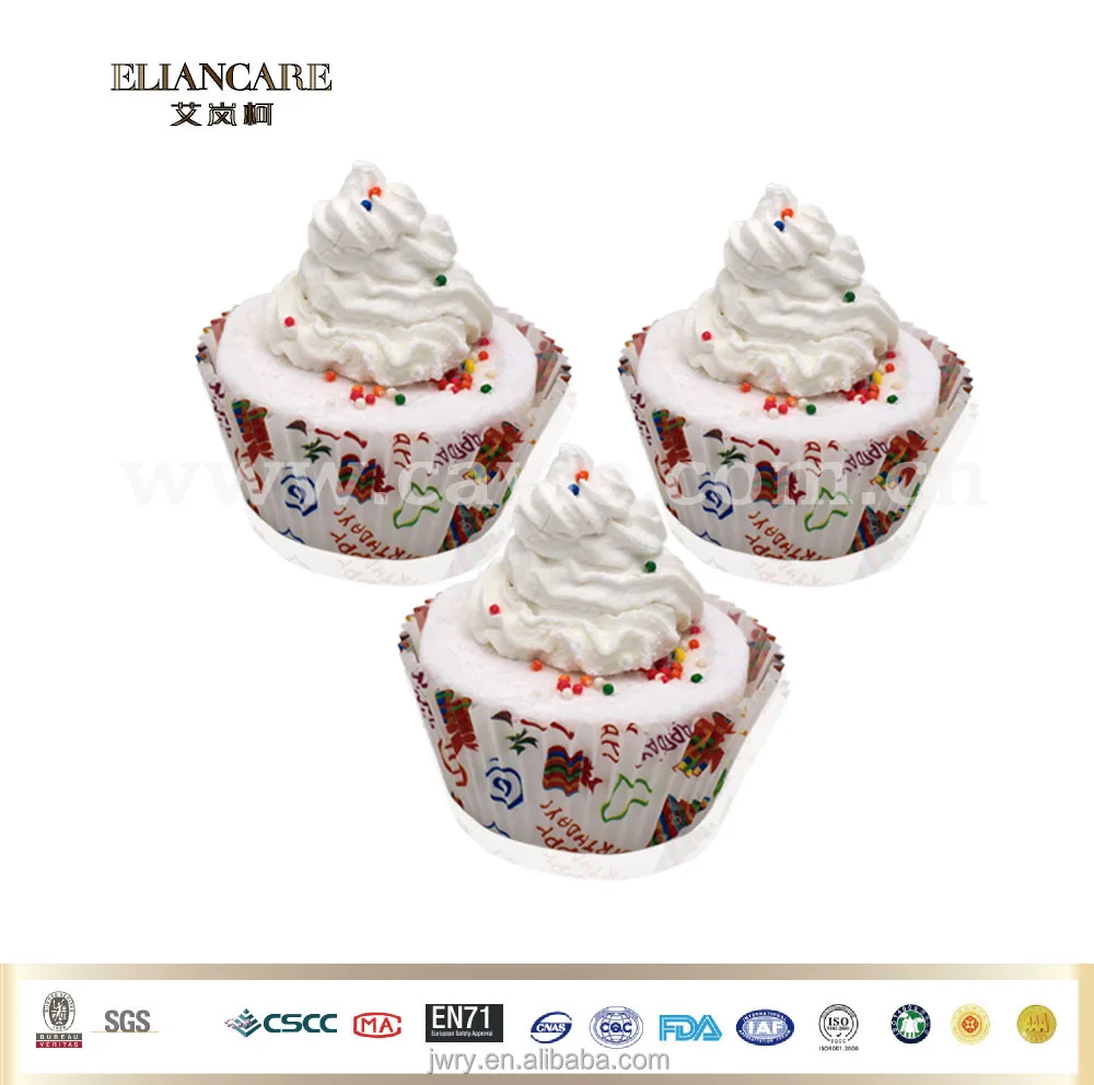OEM cake cup shaped bath bomb fizzer bath salt