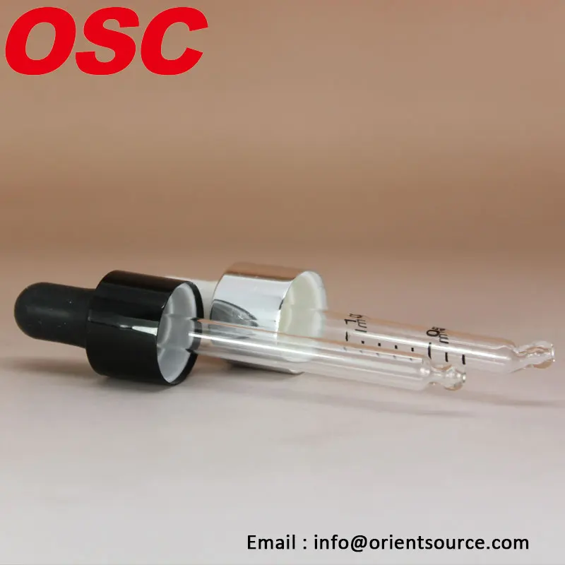 China Wholesale Custom Glass Dropper/Pipette Aluminum Dropper Cap