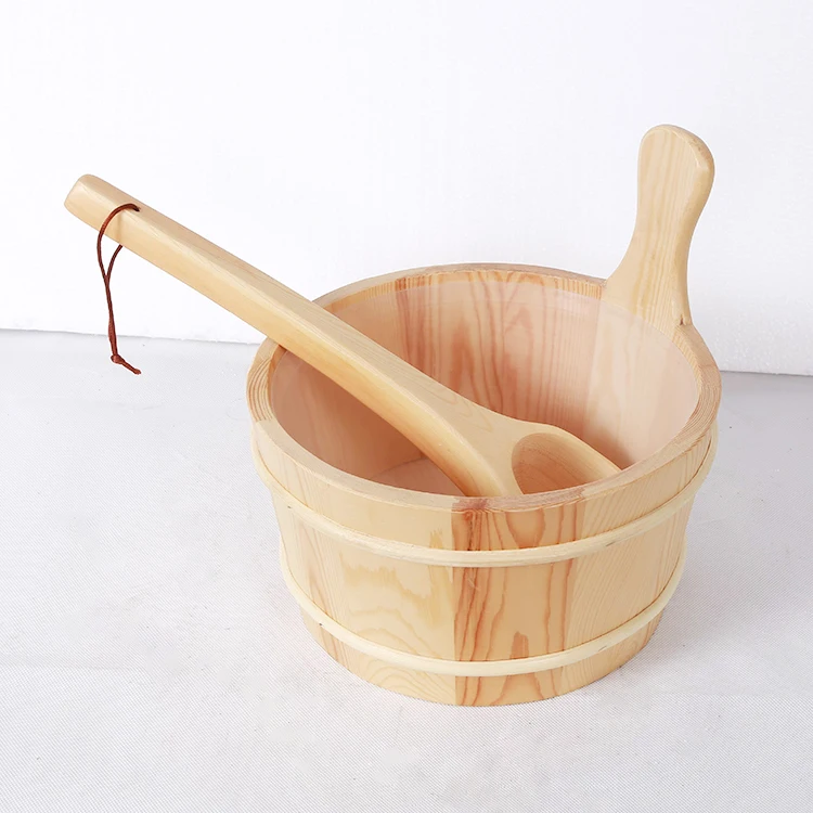 Sauna water bucket, sauna bath bucket and ladle