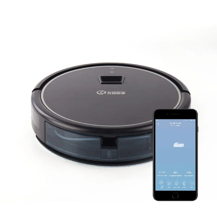 3 in 1 K186 Strong Suction Double Roller Brush glass cover visual navigation Intelligent portable Floor robot Vacuum Cleaner