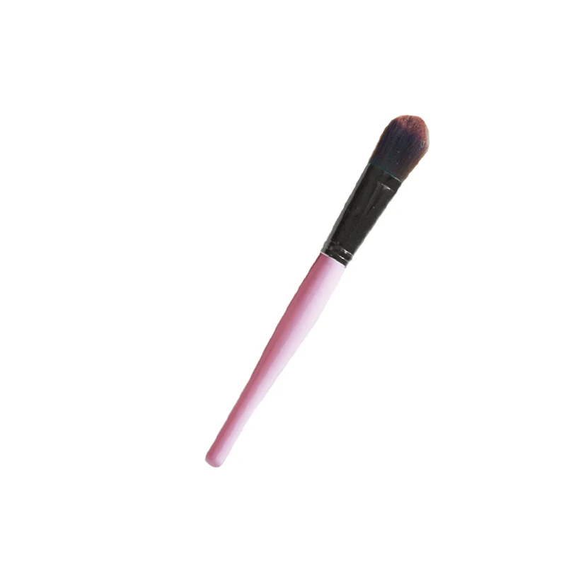 Foundation Cosmetic Blender Makeup Brush With Plastic Wood Handle