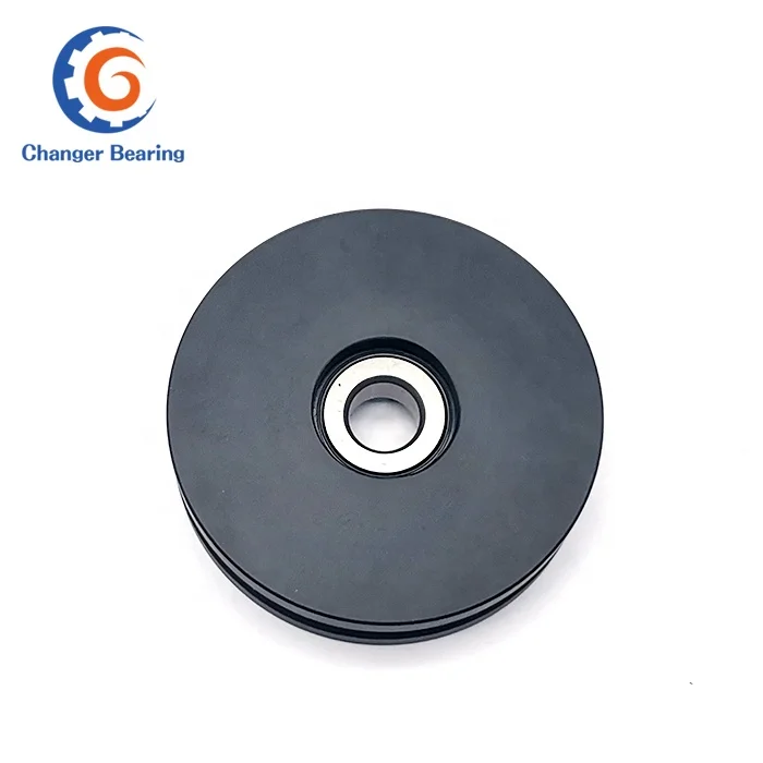 Customized Nylon or POM plastic pulley wheels with bearings as per your drawing